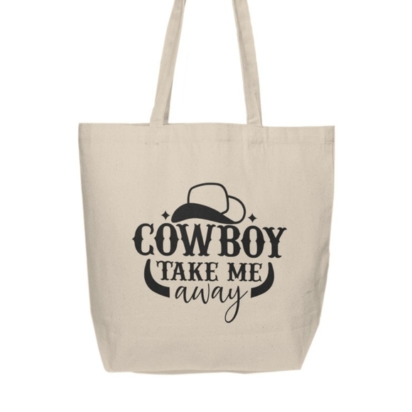 Cowboy Take Me Away Custom Tote Bag - Picture 2 of 3